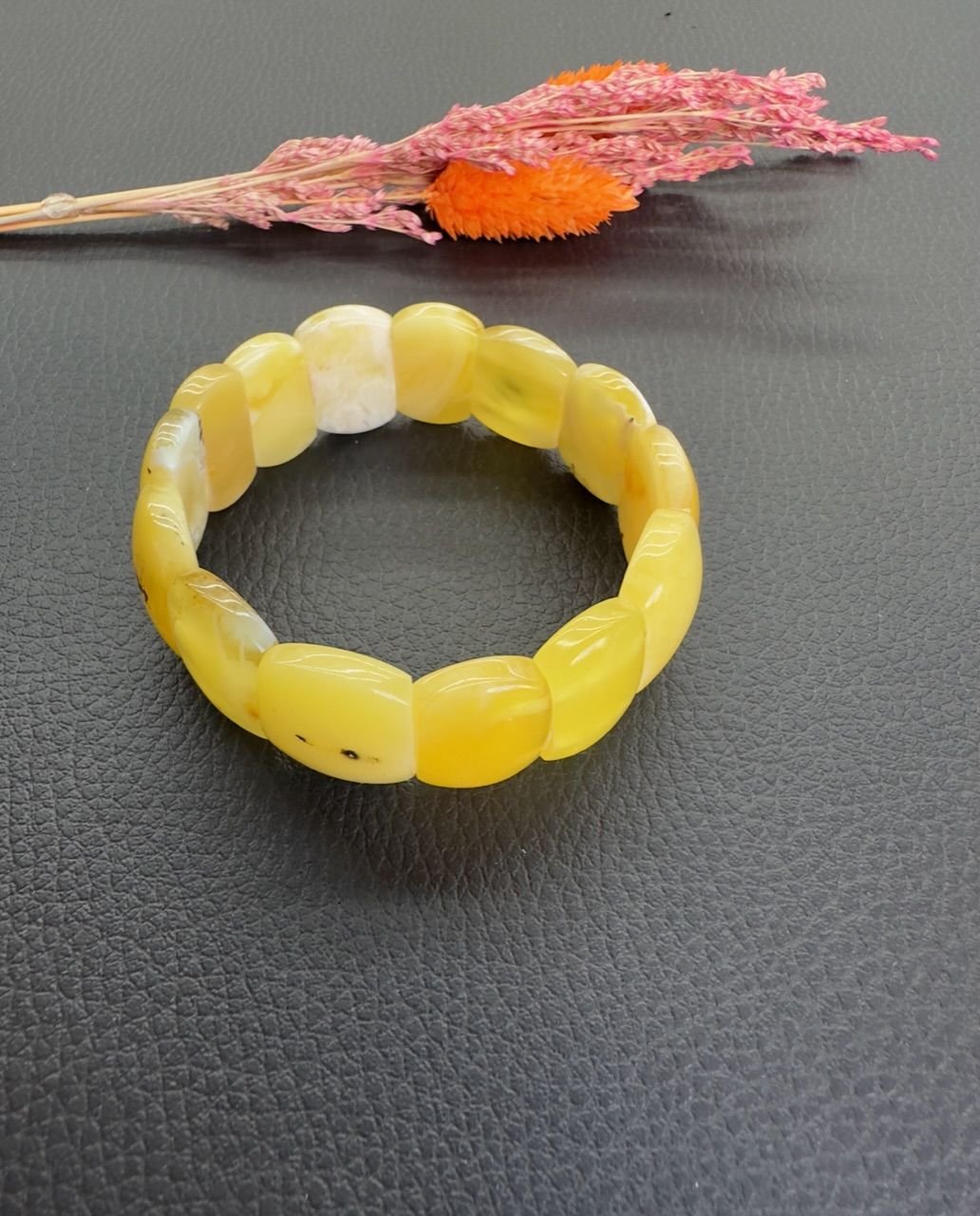 Rolex Model Damla Kehribar Bileklik