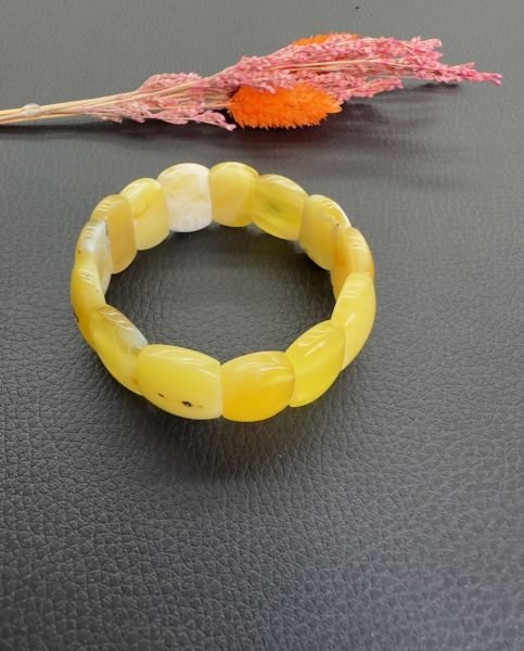 Rolex Model Damla Kehribar Bileklik