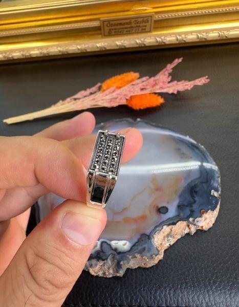 Özel Tasarım Taşlı Alyans Gümüş Yüzük