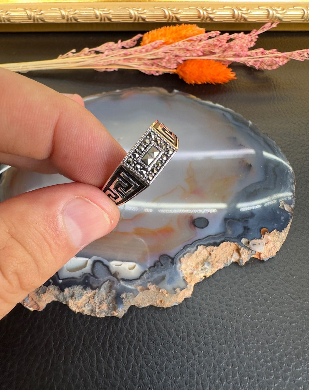 Özel Tasarım Taşlı Gümüş Yüzük