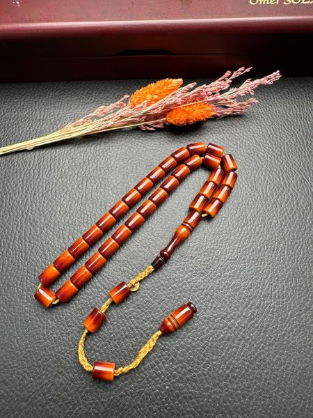 Kesme Model Sıkma Kehribar Tesbih