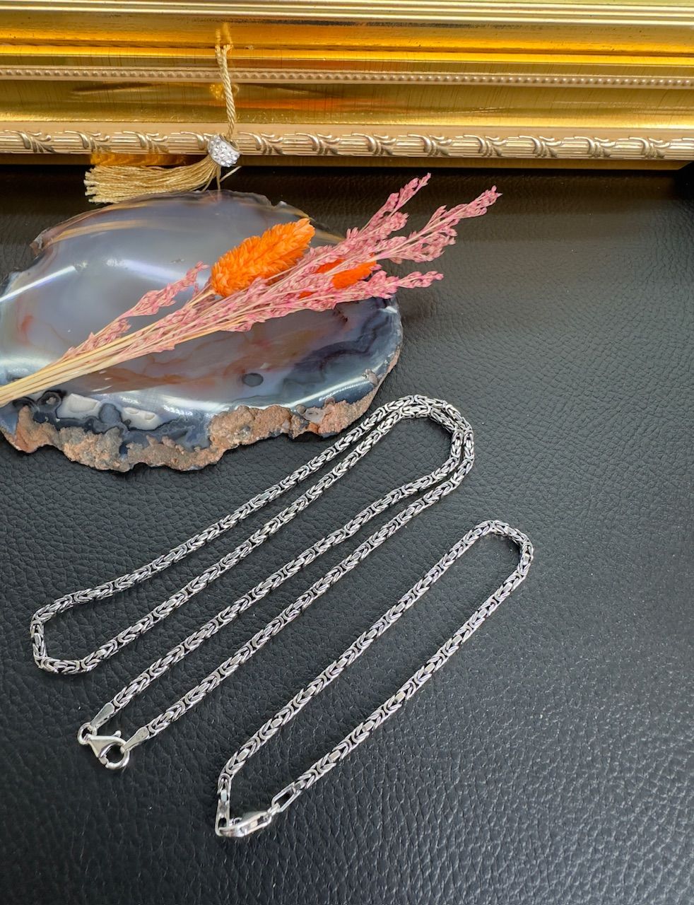 Özel Tasarım Erkek Gümüş Bileklik Kolye Set