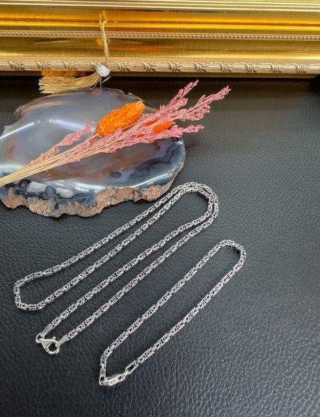 Özel Tasarım Erkek Gümüş Bileklik Kolye Set