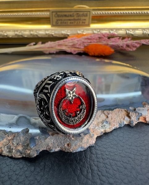 Özel Tasarım Ayyıldız Model Gümüş Yüzük