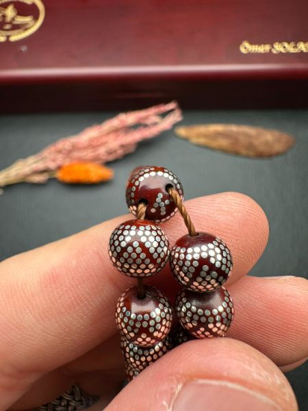 Küre Model Gümüş  İşlemeli Kuka Tesbih