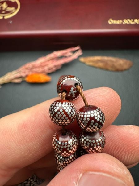 Küre Model Gümüş  İşlemeli Kuka Tesbih