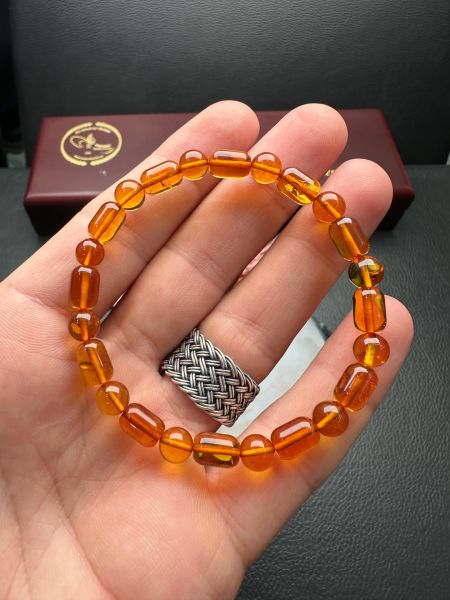 Kapsül Model Damla Kehribar Bileklik