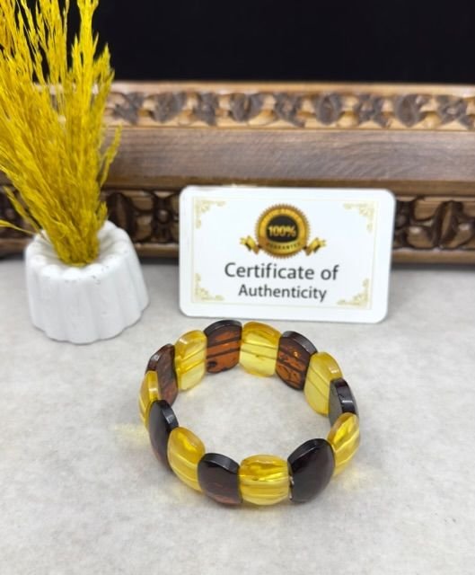 Rolex Model Bay/Bayan Damla Kehribar Bileklik