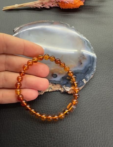 Küre Model Damla Kehribar Bileklik