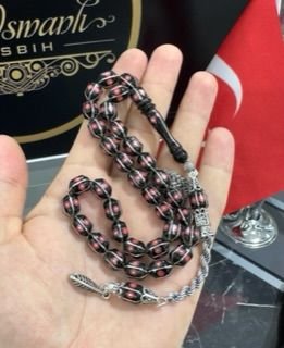 Uçlu Kapsül Model 925 Ayar Gümüş ve Mercan İşleme Erzurum Oltu Tesbih