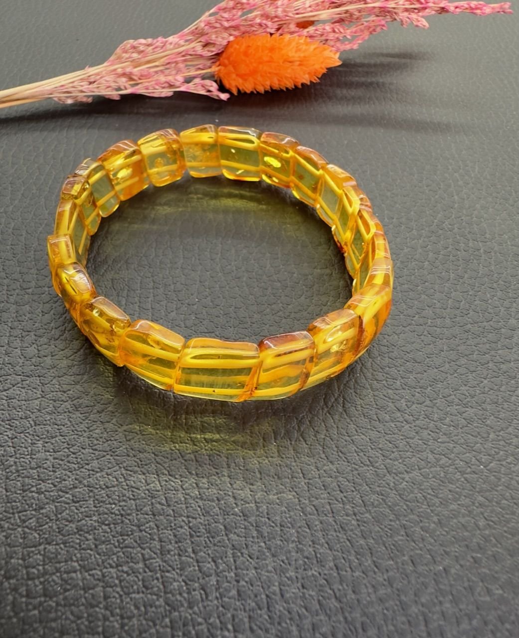 Rolex Model Damla Kehribar Bileklik