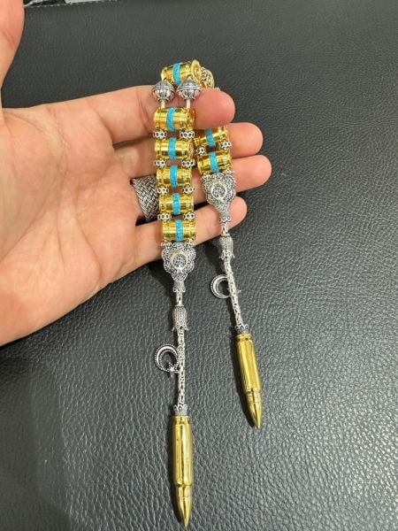 Mermi Model Gümüş Zaza Tesbih