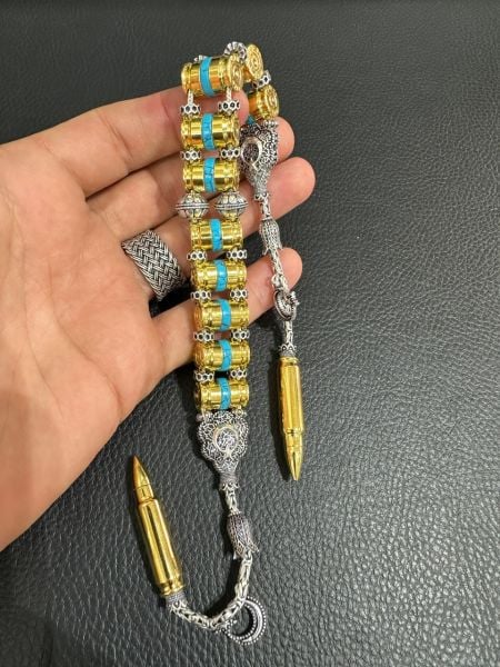 Mermi Model Gümüş Zaza Tesbih