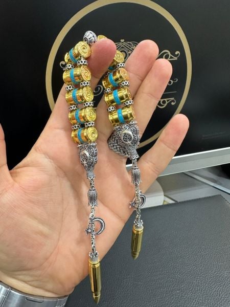 Mermi Model Gümüş Zaza Tesbih