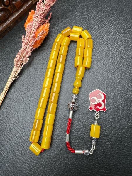 Yakup Kara Usta İşi Çubuk Sıkma Kehribar Tesbih