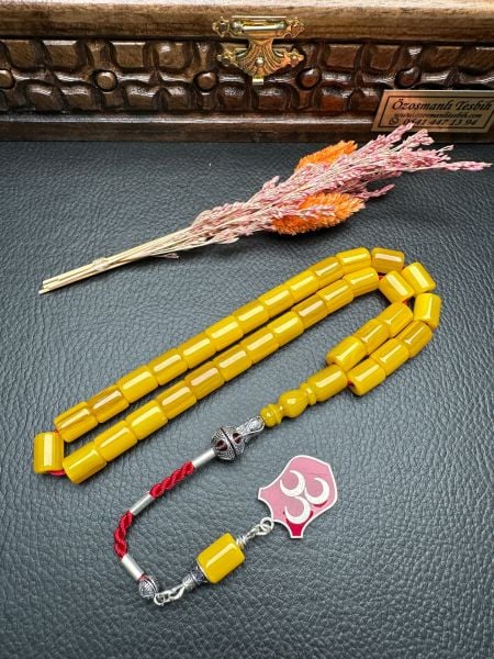 Yakup Kara Usta İşi Çubuk Sıkma Kehribar Tesbih