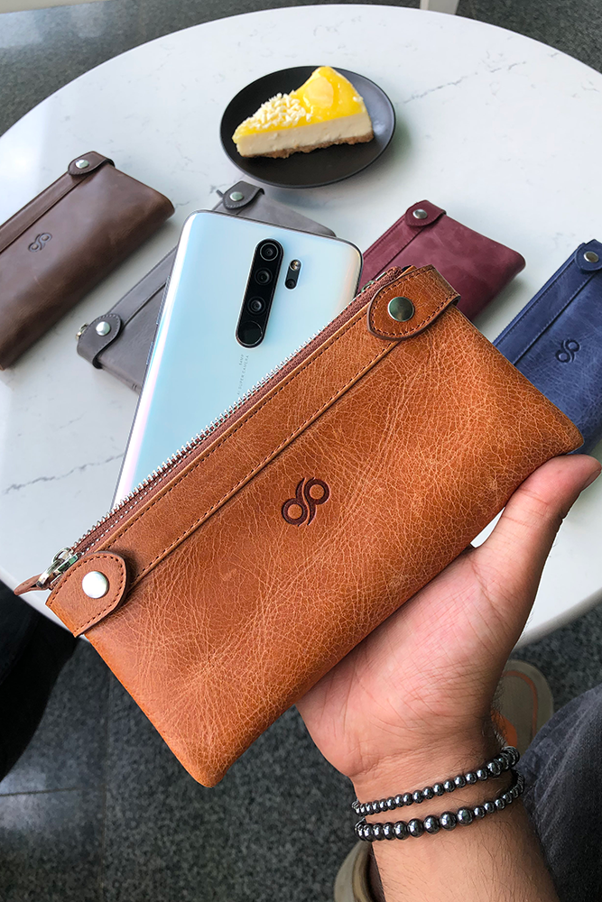 Deripark Rise Greyzi Taba Renk Unisex Telefon Girişli Cüzdan