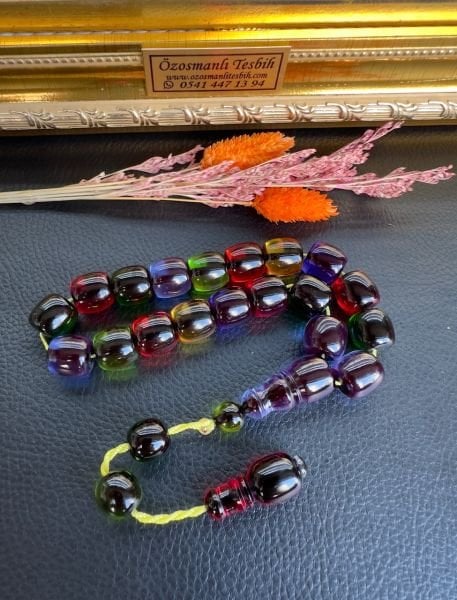 Basık Model Maskot Renk Cümbüşü Ateşi Sıkma Kehribar Tesbih