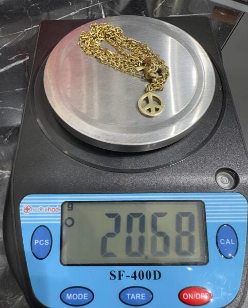 Altın Yaldız Kaplama Gümüş Kolye