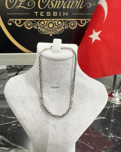 Gümüş Kolye Ve Bileklik Kral Zincir Set