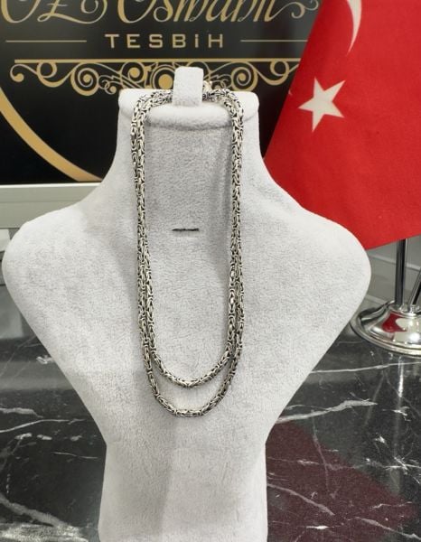 Gümüş Kolye Ve Bileklik Kral Zincir Set