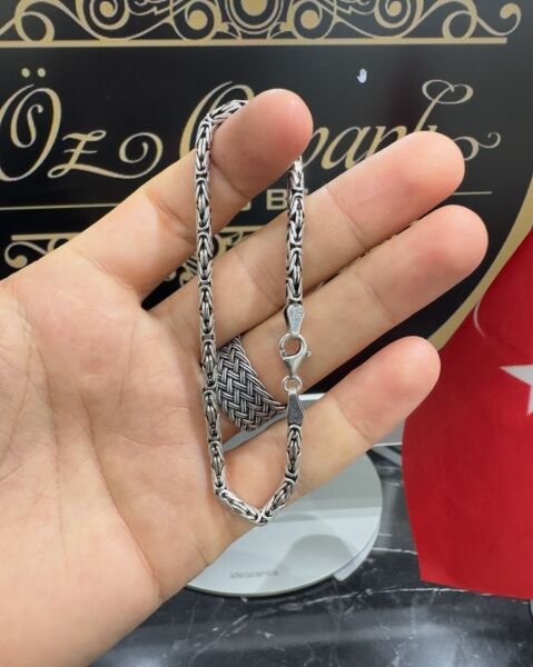 Kral Zincir Gümüş Bileklik