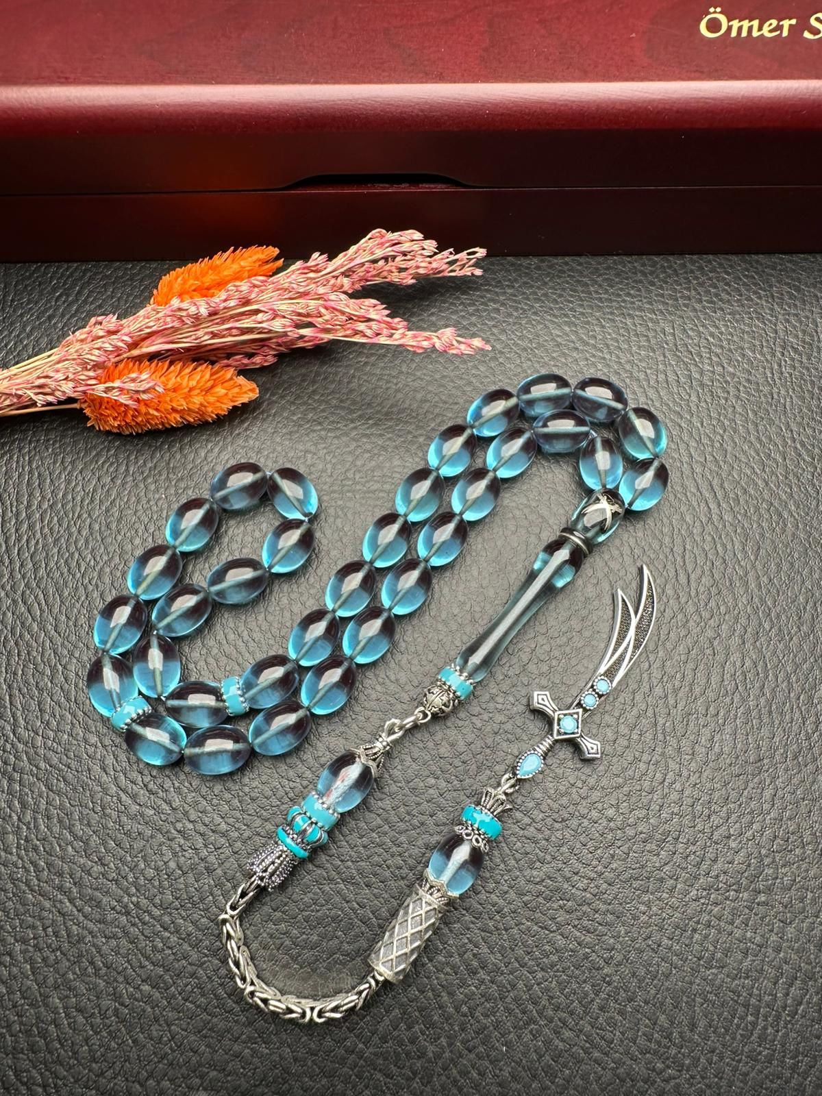 Beyzi Model Ateş Kehribar Tesbih