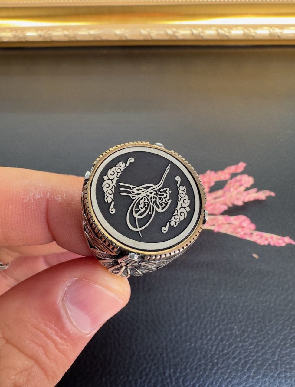 Özel Tasarım Tuğra Model Gümüş Yüzük