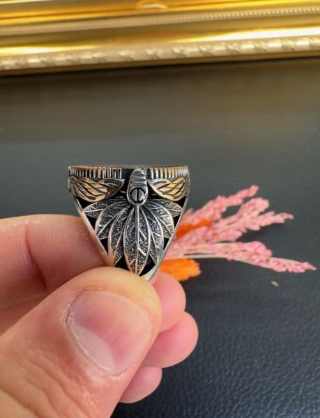 Özel Tasarım Tuğra Model Gümüş Yüzük