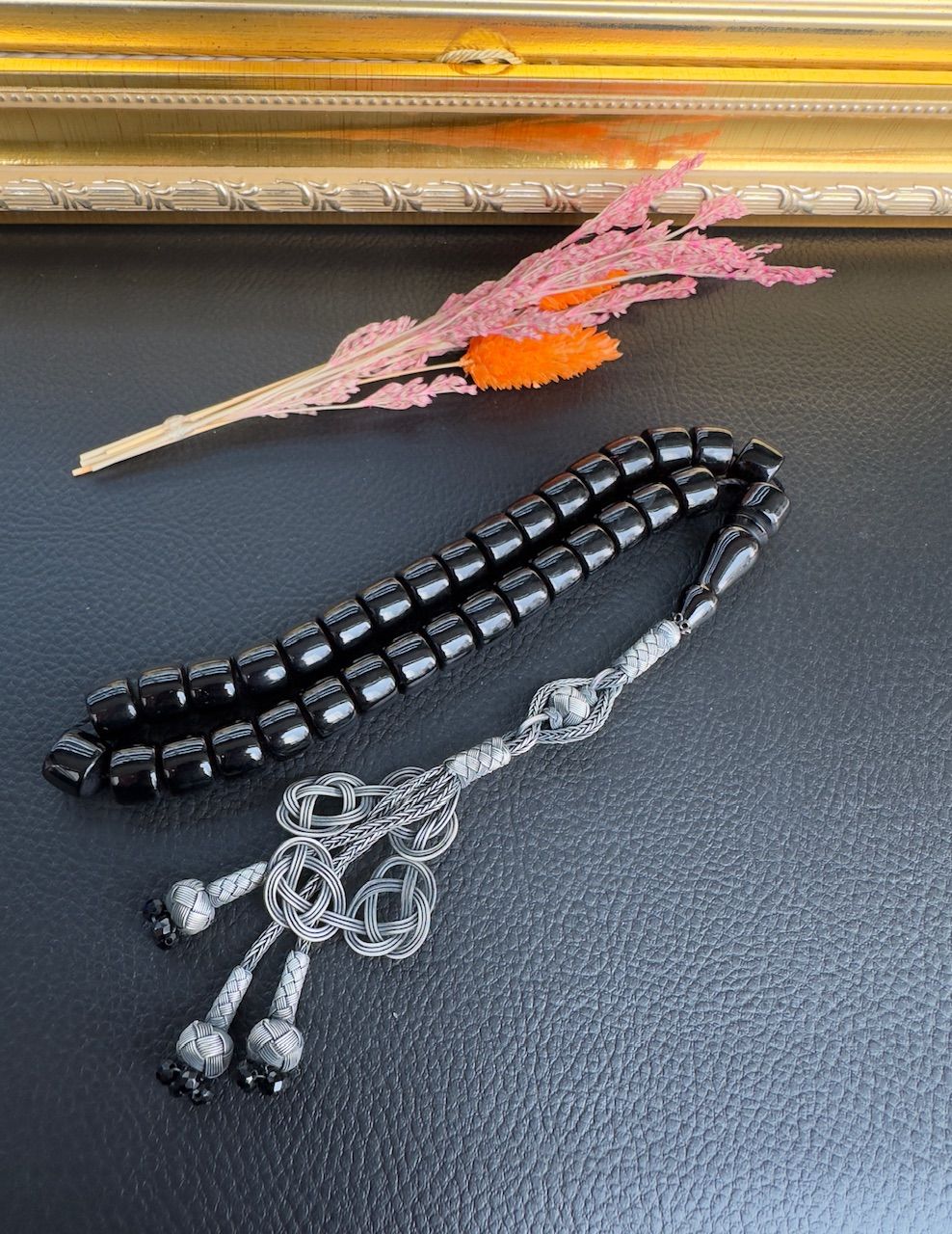 Basık Model Sıkma Kehribar Tesbih