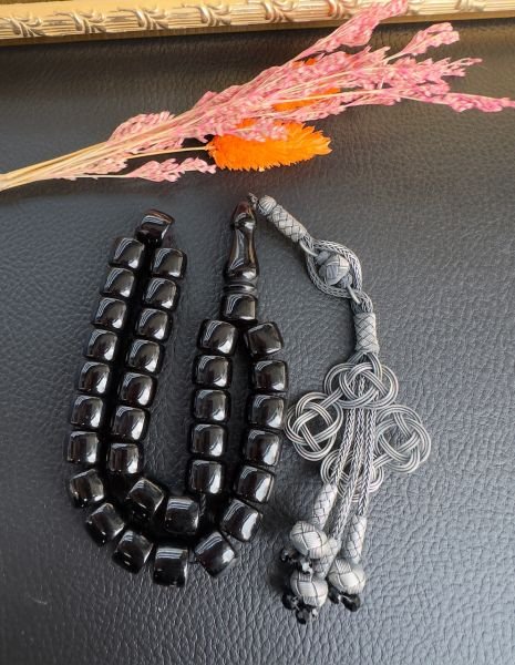 Basık Model Sıkma Kehribar Tesbih