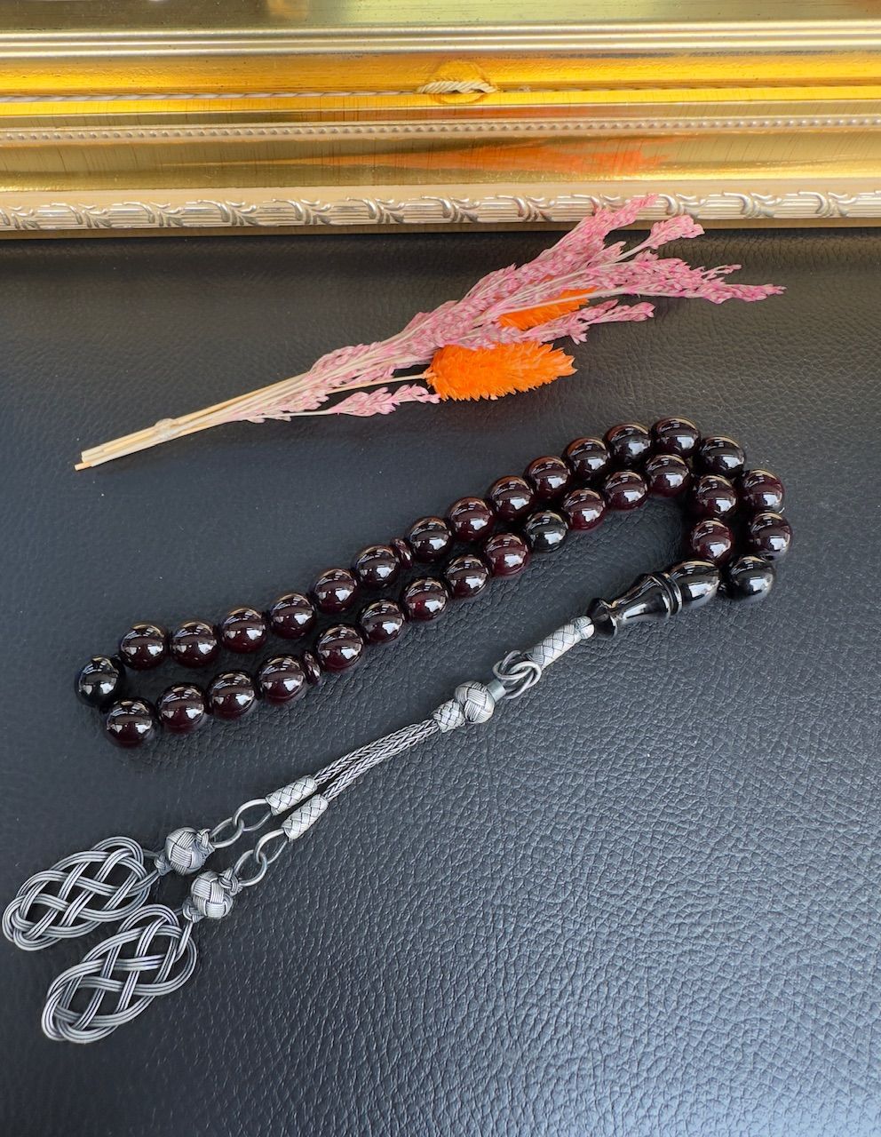 Badem Model Sıkma Kehribar Tesbih