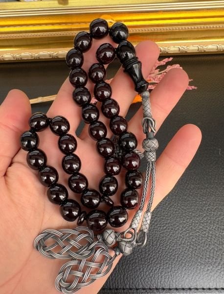 Badem Model Sıkma Kehribar Tesbih