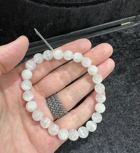 Selenit Taşı Doğal Taş Bileklik