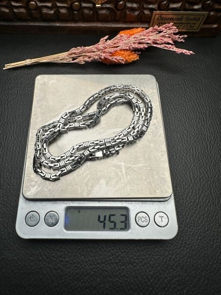 Özel Tasarım Gümüş Erkek  Kolye