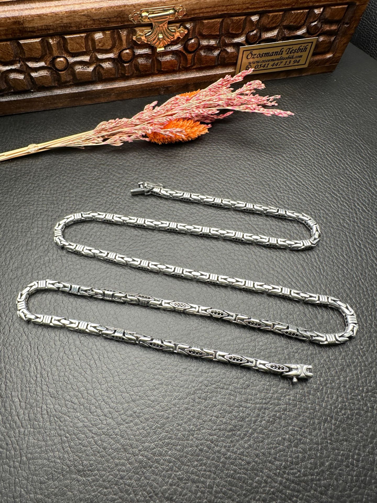 Özel Tasarım Gümüş Erkek  Kolye