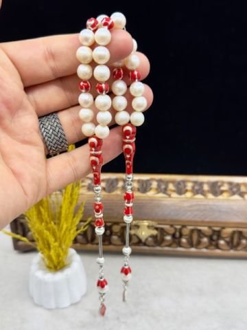 Küre Kesim Zaza Model  İnci Taşı Doğal Taş Tesbih
