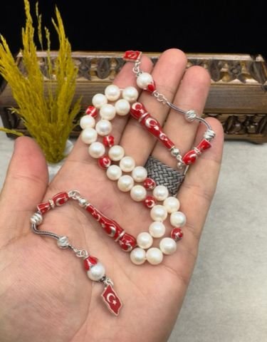Küre Kesim Zaza Model  İnci Taşı Doğal Taş Tesbih