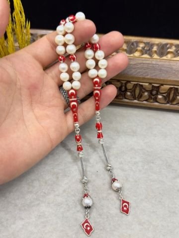 Küre Kesim Zaza Model  İnci Taşı Doğal Taş Tesbih