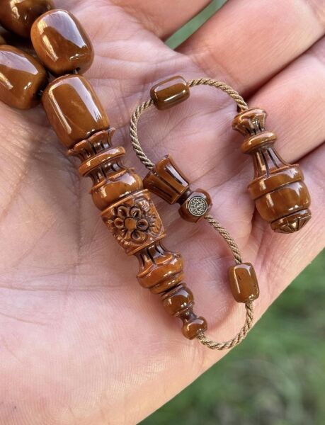 Dede Emrah İşçiliği Buket Model Güncel İşçilik Altın İmzalı Kuka Tesbih