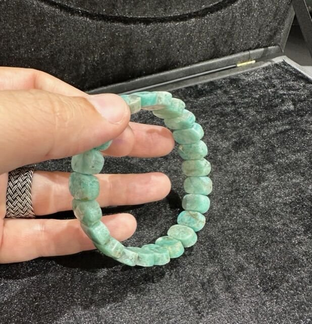 Rolex Model Amazonit Taşı Doğal Taş Bileklik