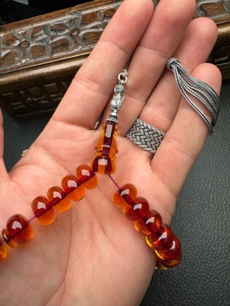 Yakup Kara Usta İşi Ateşi Sıkma Kehribar Tesbih