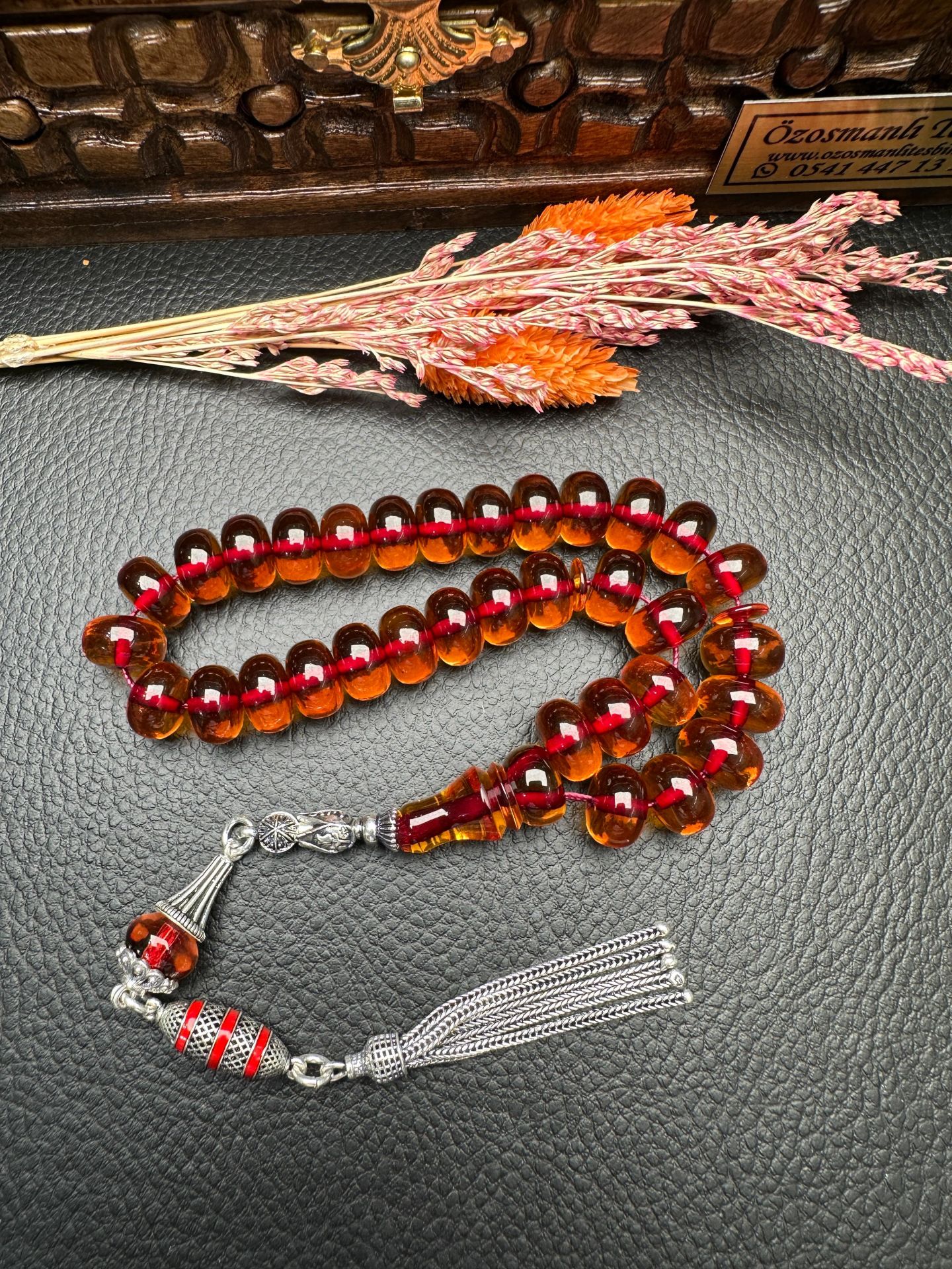 Yakup Kara Usta İşi Ateşi Sıkma Kehribar Tesbih