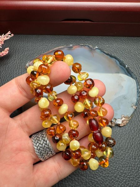 Damla Kehribar Yetişkin Kolye