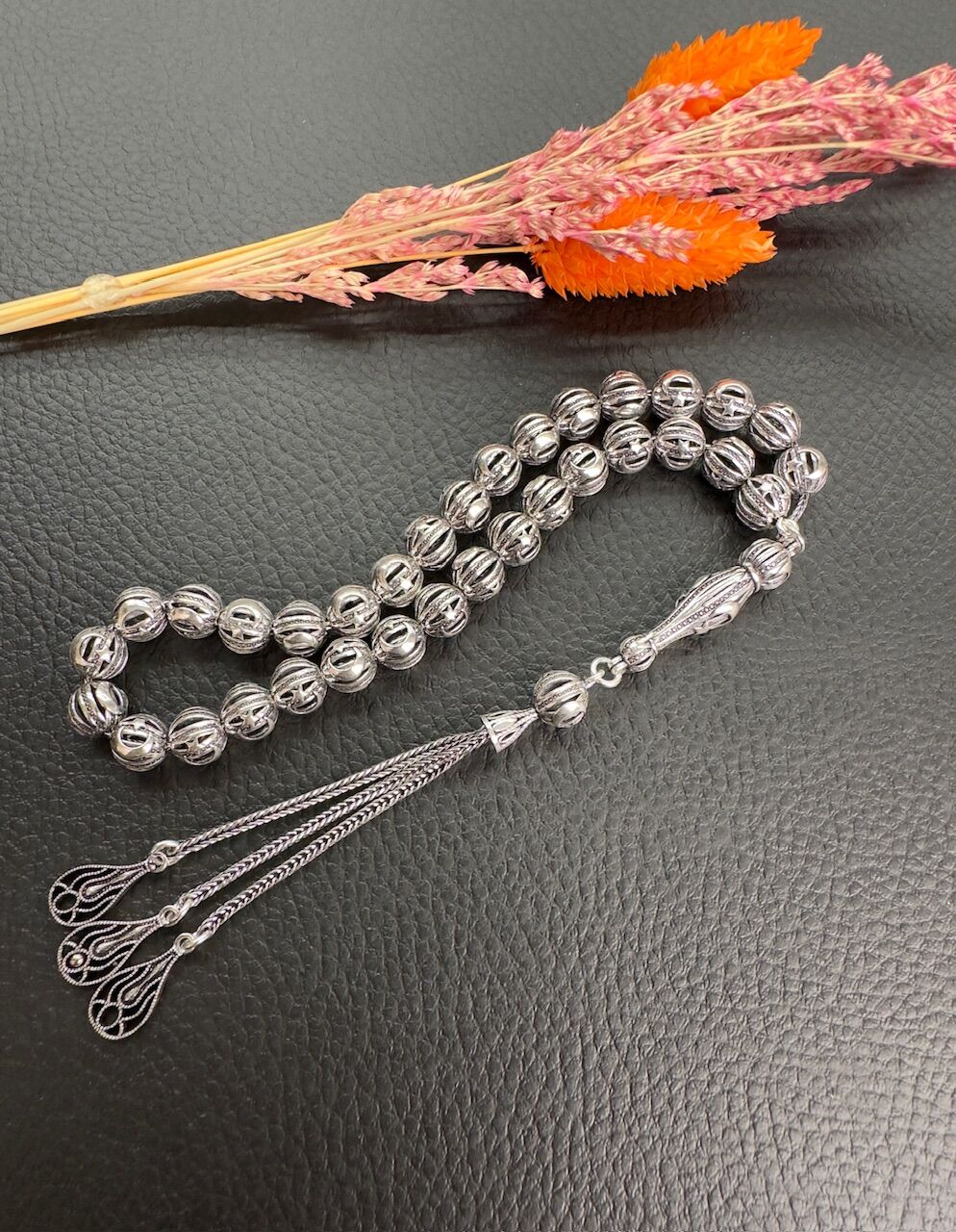 Ayyıldız Tasarım Küre Model Gümüş Tesbih