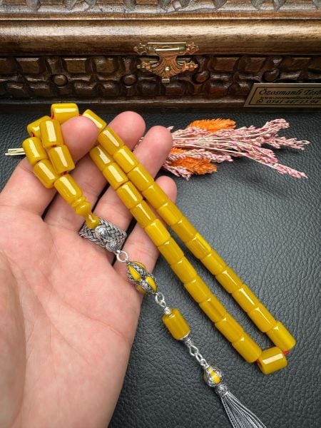 Yakup Kara Usta İşi Sıkma Kehribar Tesbih