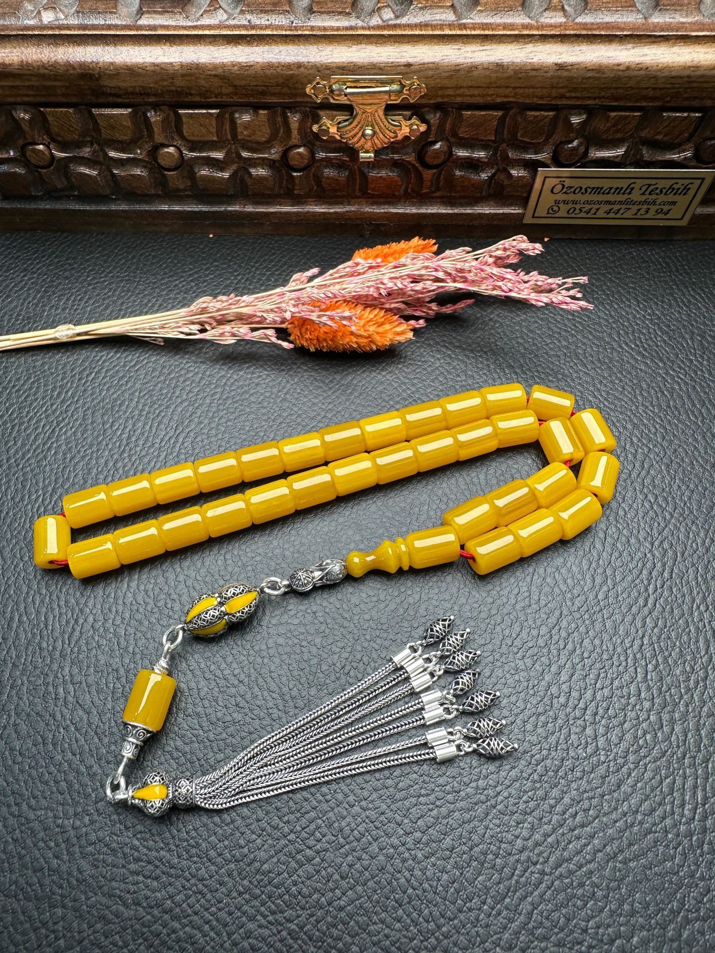 Yakup Kara Usta İşi Sıkma Kehribar Tesbih