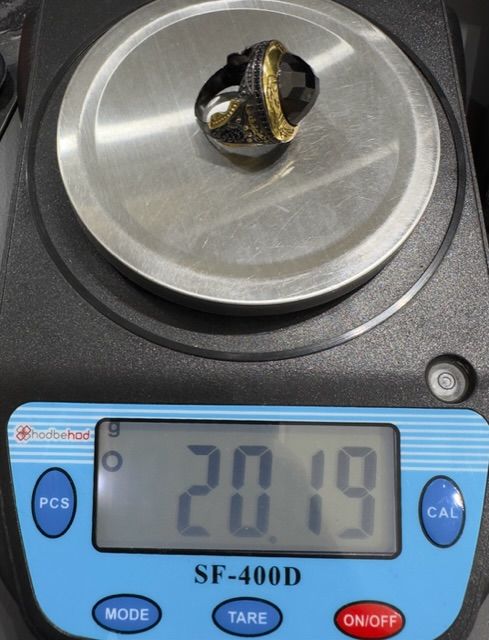 Faseta Model Altın Yaldız Dizayn 925 Ayar Gümüş Erkek Yüzük