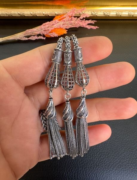 Arnavut Model Üçlü Gümüş Püskül