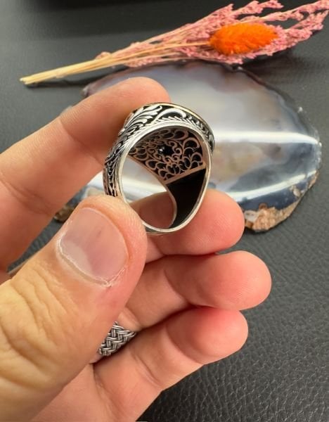 Ayyıldız İşleme Gümüş (STRES)  Yüzüğü